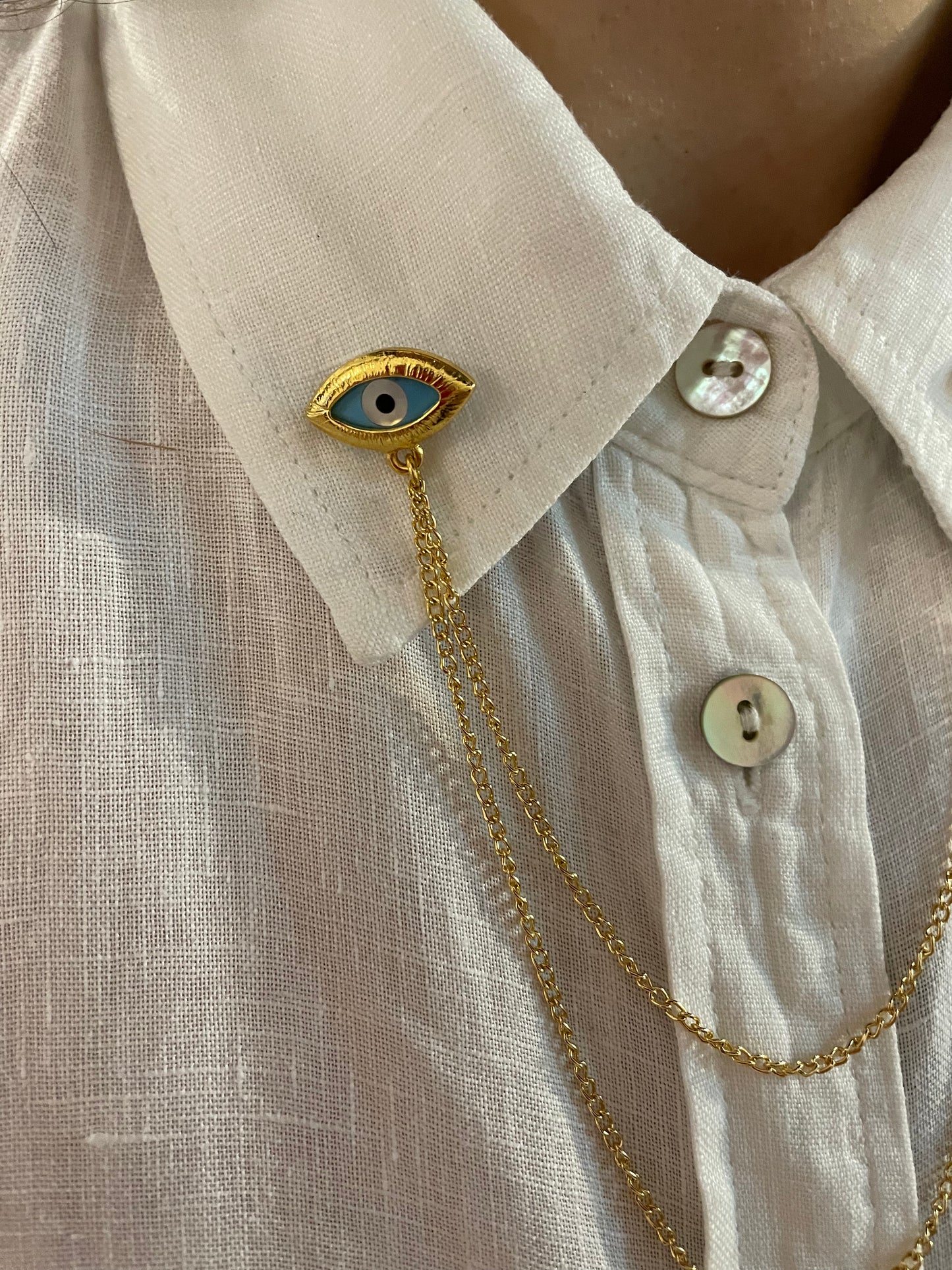 Collar Chain gold eye